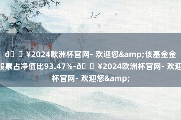 🔥2024欧洲杯官网- 欢迎您&该基金金钱竖立：股票占净值比93.47%-🔥2024欧洲杯官网- 欢迎您&